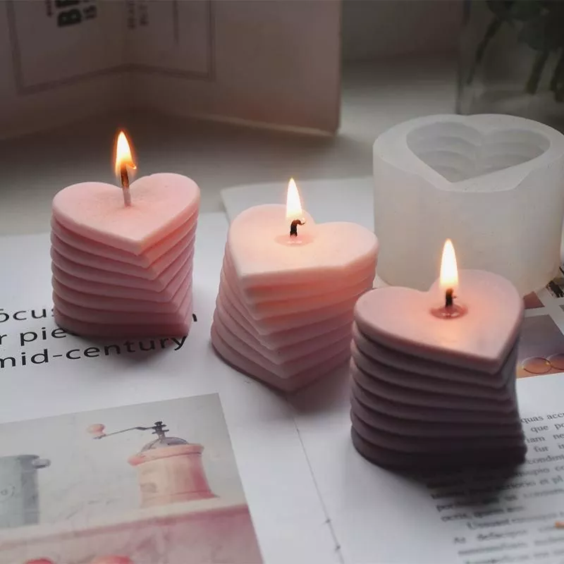 3D Rotating Love Candle Mold Stacking Heart-shaped Aromatic Candle Gypsum Process Resin Soap Cake Decoration Mold Handmade Molds 3D Rotating Love Candle Mold Stacking Heart-shaped Aromatic Candle Gypsum Process Resin Soap Cake Decoration Mold Handmade Molds